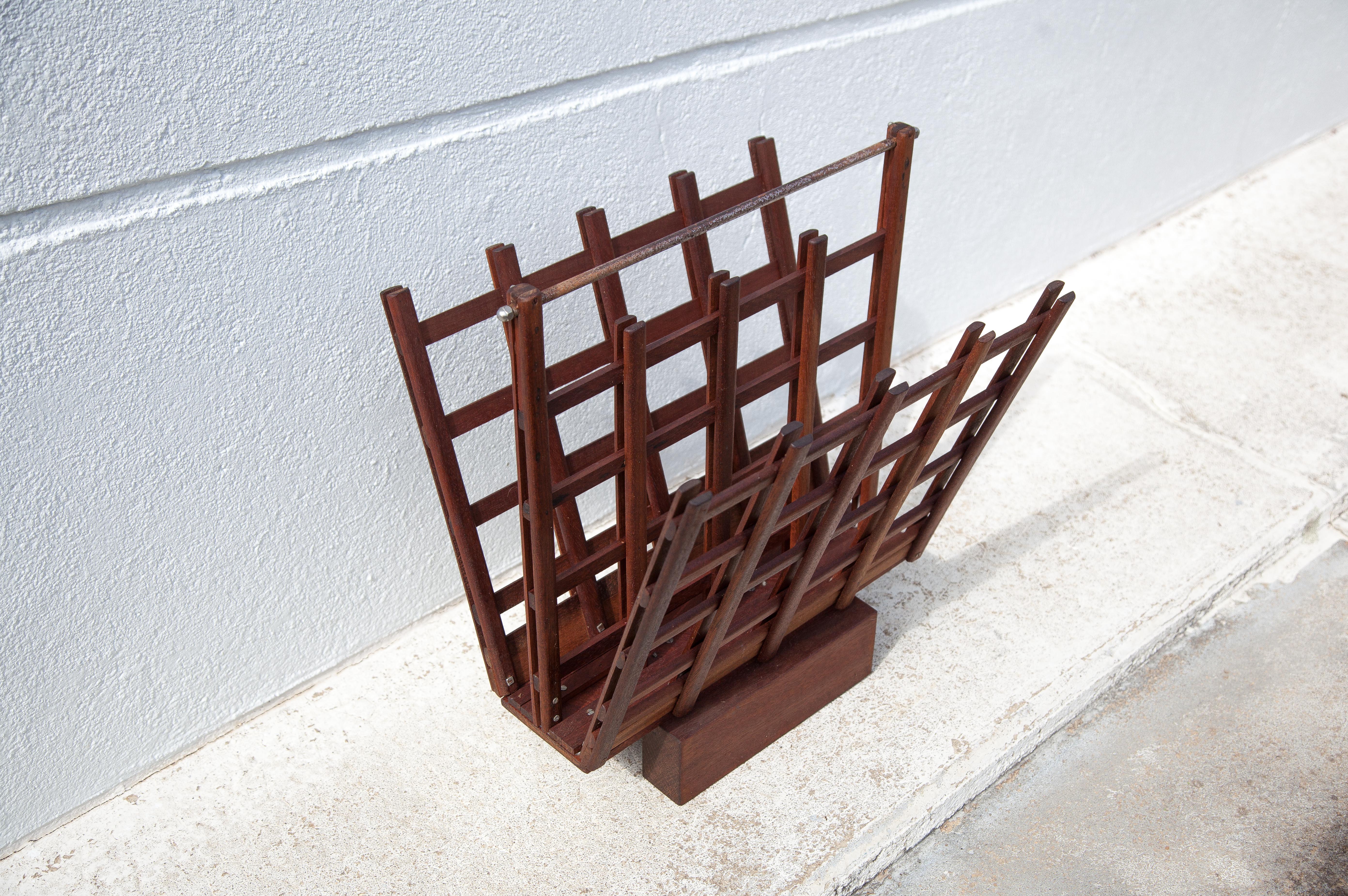 Vintage wood magazine holders