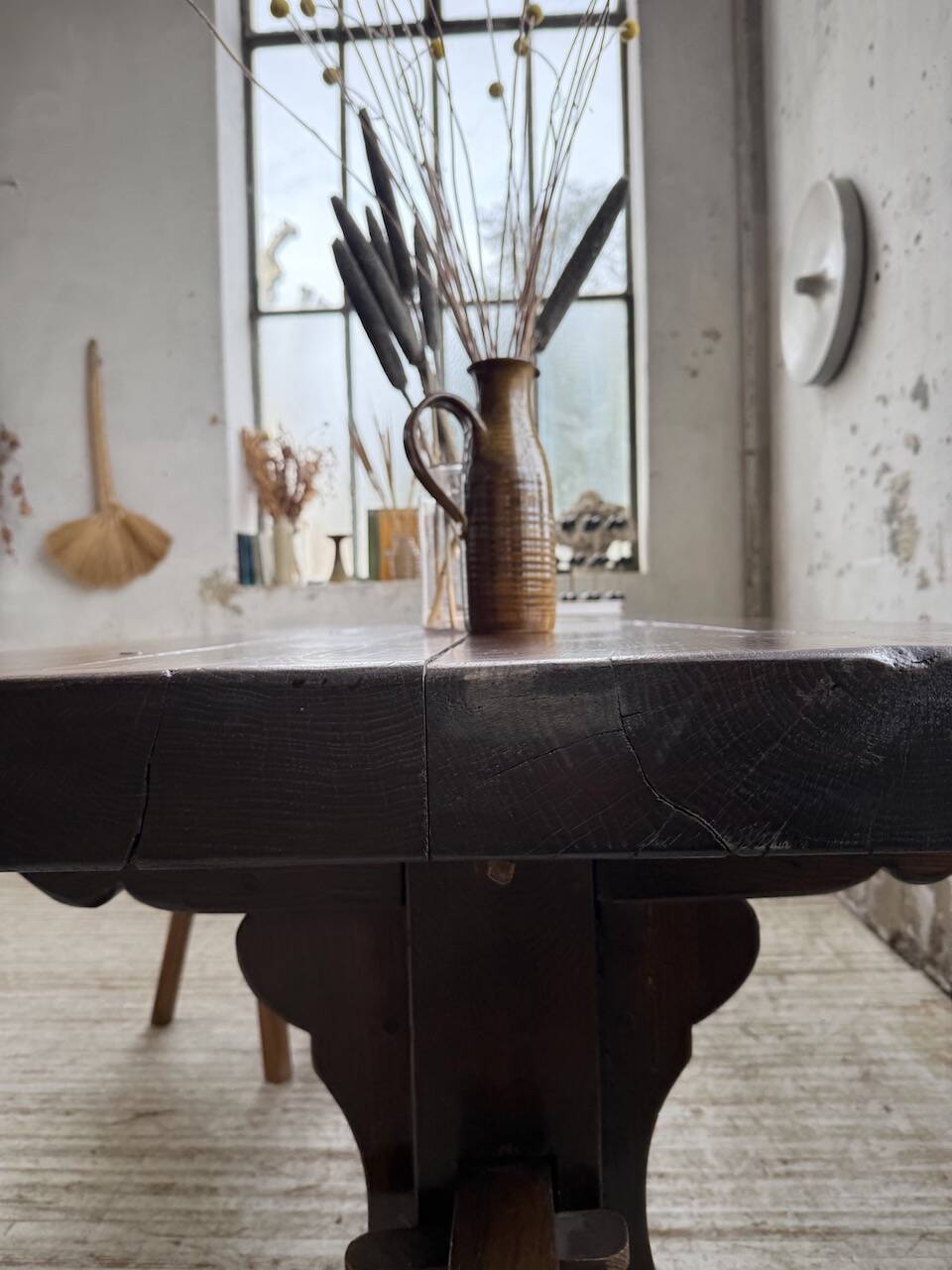 Table de monastère XXL en chêne, 19ème s.