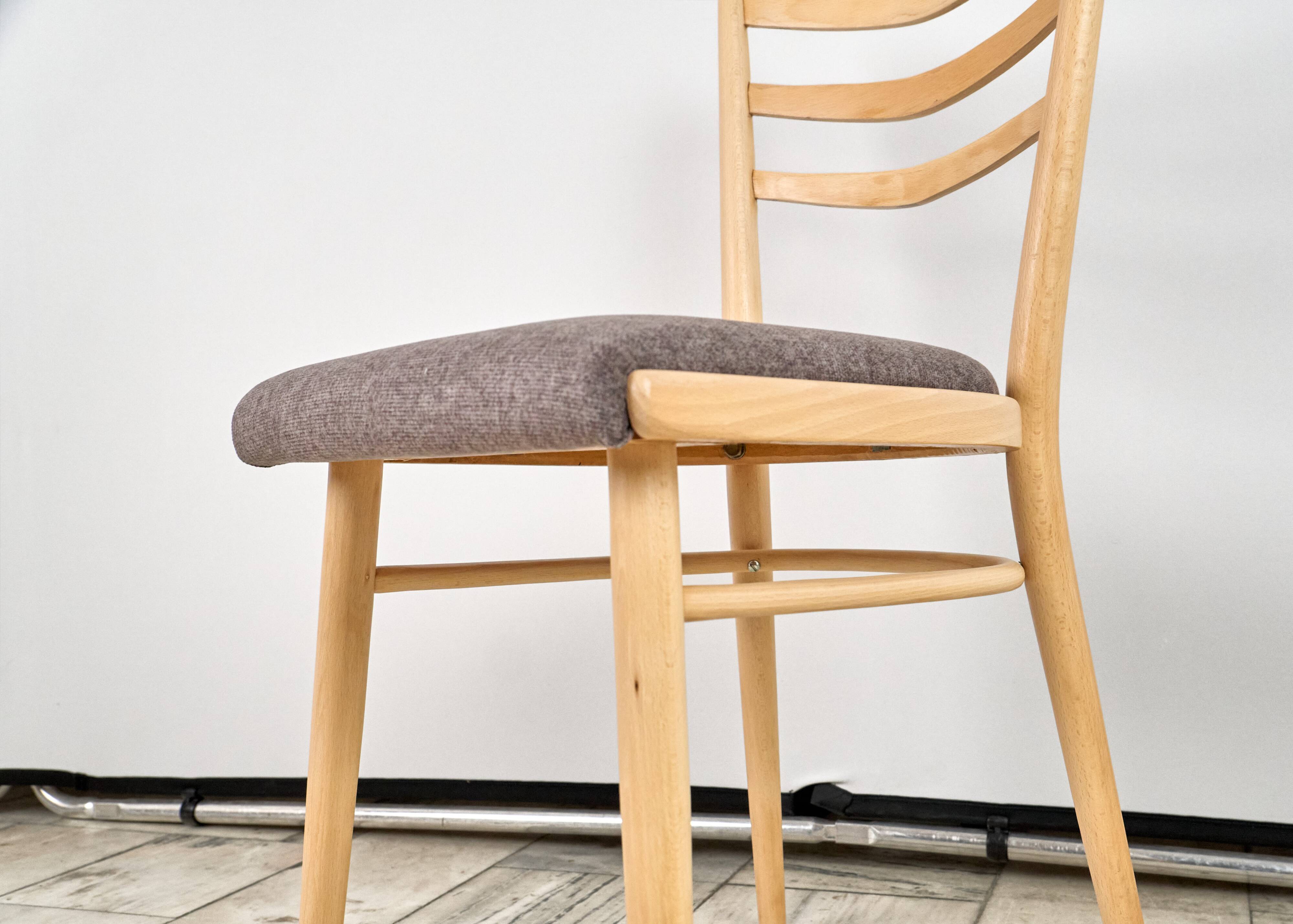 Set of 4 Wooden Chairs JITONA, 1960s, Czechoslovakia