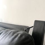 Siesta Scandinavian armchair in black leather by Ingmar Relling, designed in 1970