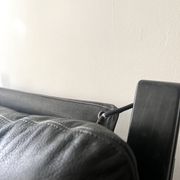 Scandinavian black leather armchair Siesta by Ingmar Relling, design 1970.