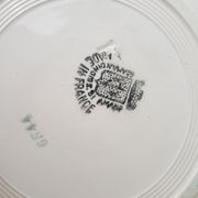 Set of 6 old St Amandinoise St Amand vintage soup plates