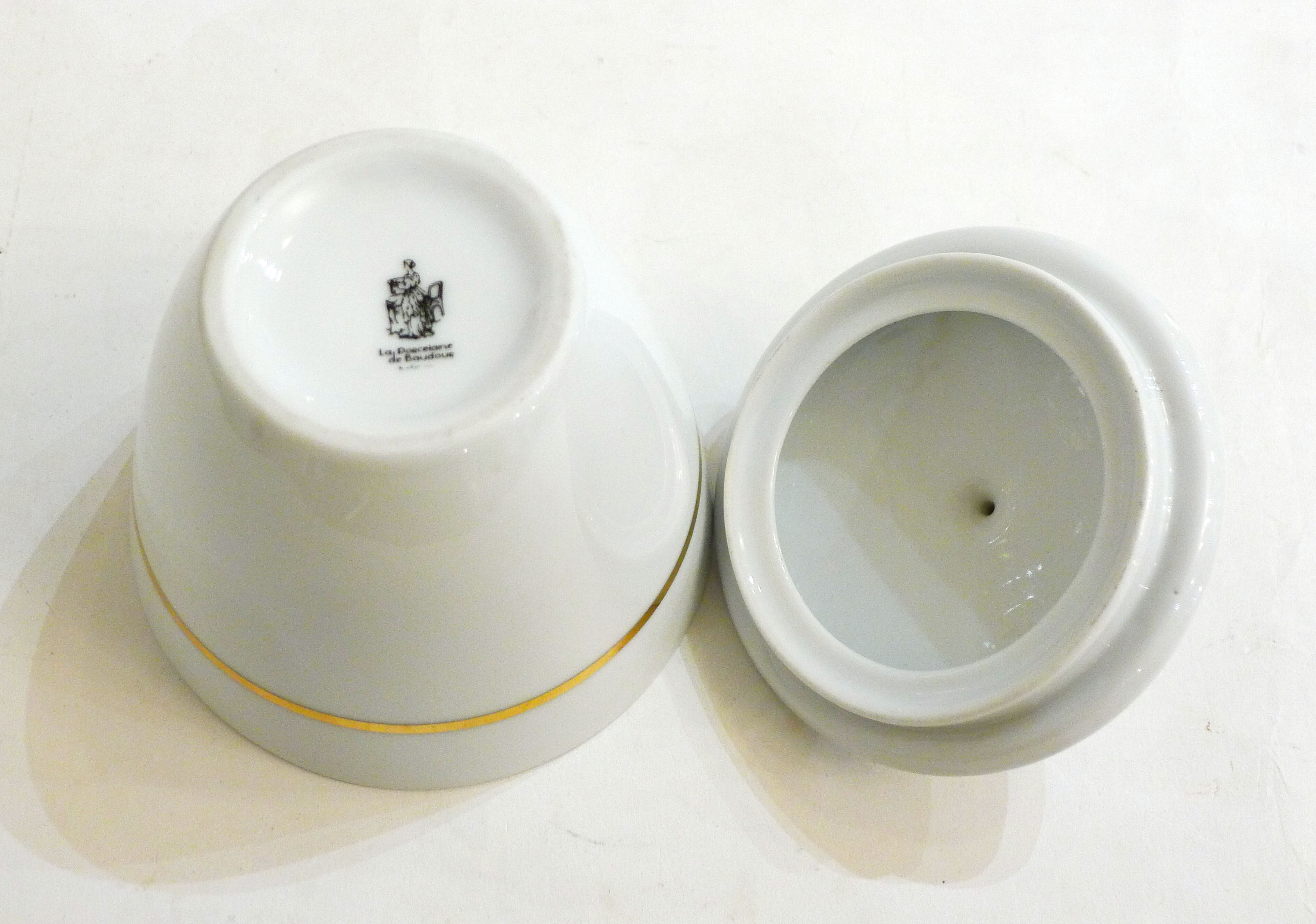 Baudour porcelain sugar bowl
