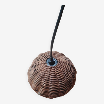 Suspension boule en osier 1960