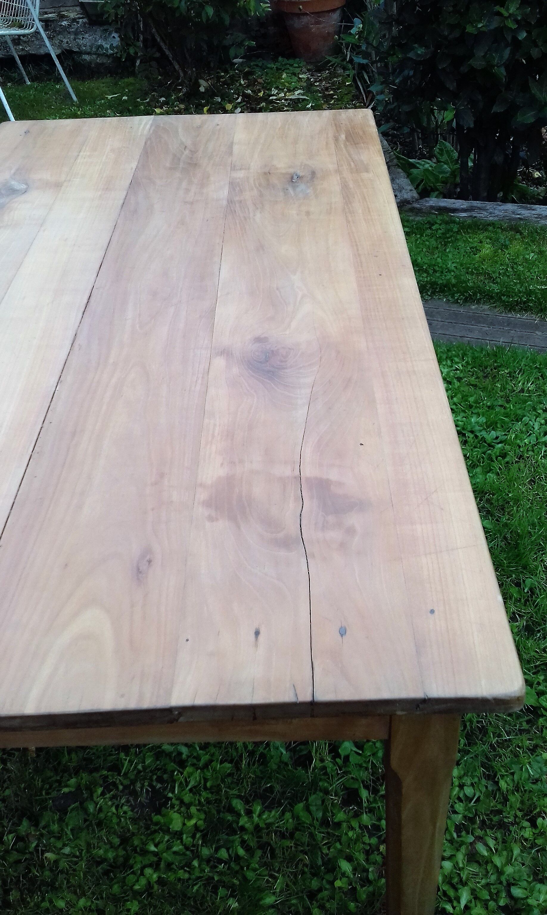 Old table in solid cherrywood 2 drawers