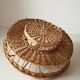 Rattan glass and bottle holder