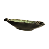 Undulating black iridescent ceramic cut