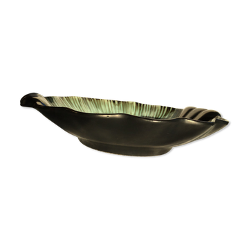 Coupe ondulée céramique noire irisée