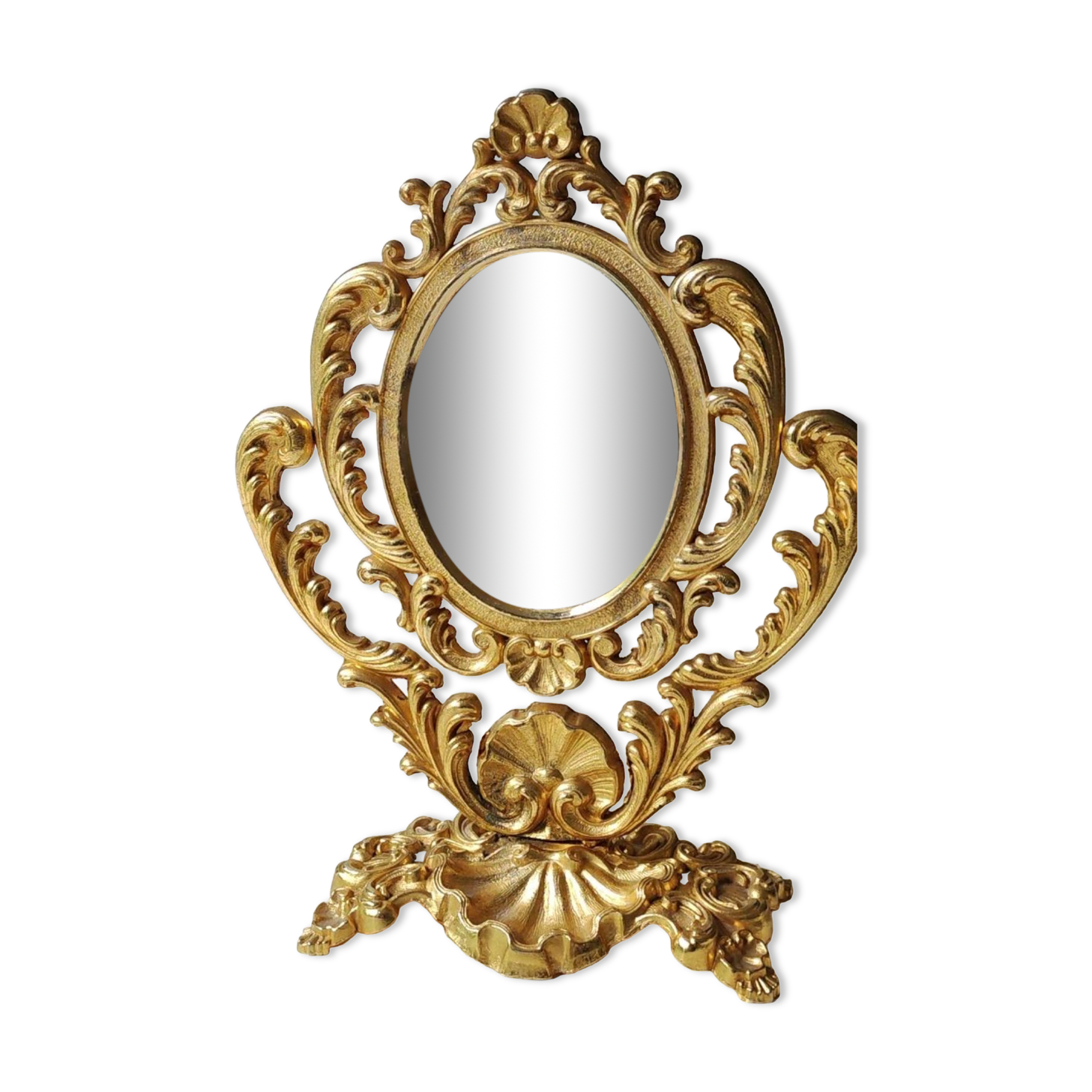 Table mirror on psyche style Louis XV 19,5x14,5cm