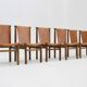 Mid-Century Italian Leather Dining Chairs By Ilmari Tapiovaara , set of 6