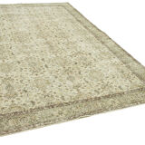 Hand-knotted decorative turkish beige rug 196 cm x 311 cm