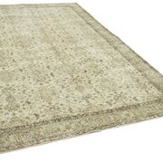 Hand-knotted decorative turkish beige rug 196 cm x 311 cm