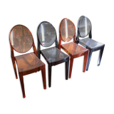 Lot of 4 Philippe Starck Victoria Ghost chairs.