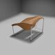 Leather and chrome Olivier Mourgue Cubique chair by Airborne, France 1968