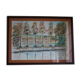 "Autumn with poplars" by André Evano large format