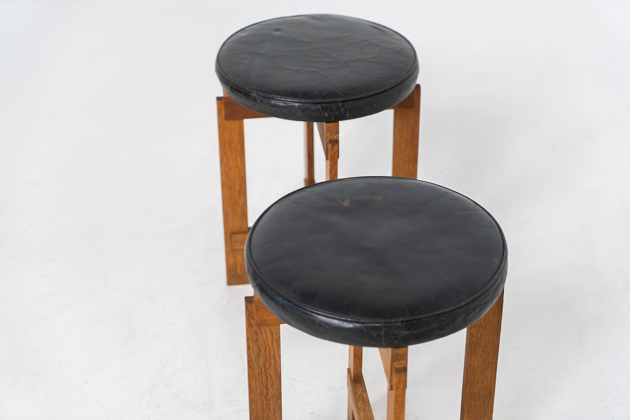 Very rare set of stools by Uno & Östen Kristiansson for Luxus Vittsjö