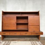 Maurice Pré high sideboard for Lieuvin in teak 1960