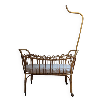 Rattan baby bed or cradle