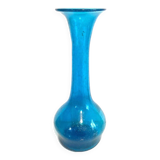 Blue blown glass vase
