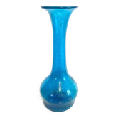 Vase bleu verre soufflé