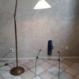 Articulated brass floor lamp
