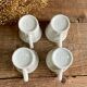 4 tasses vintage porcelaine blanche