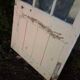 Old glass door