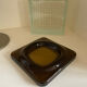 Empty glass pocket Saint Gobain vintage 70s smoked glass