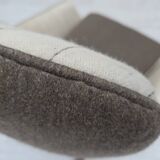 1970s, Danish design by Illum Wikkelsø, furniture wool fabric, oak wood.