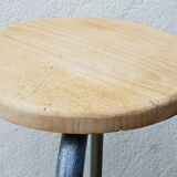 High wood and metal stool