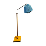 Walnut lamp brass modular rope design 1950