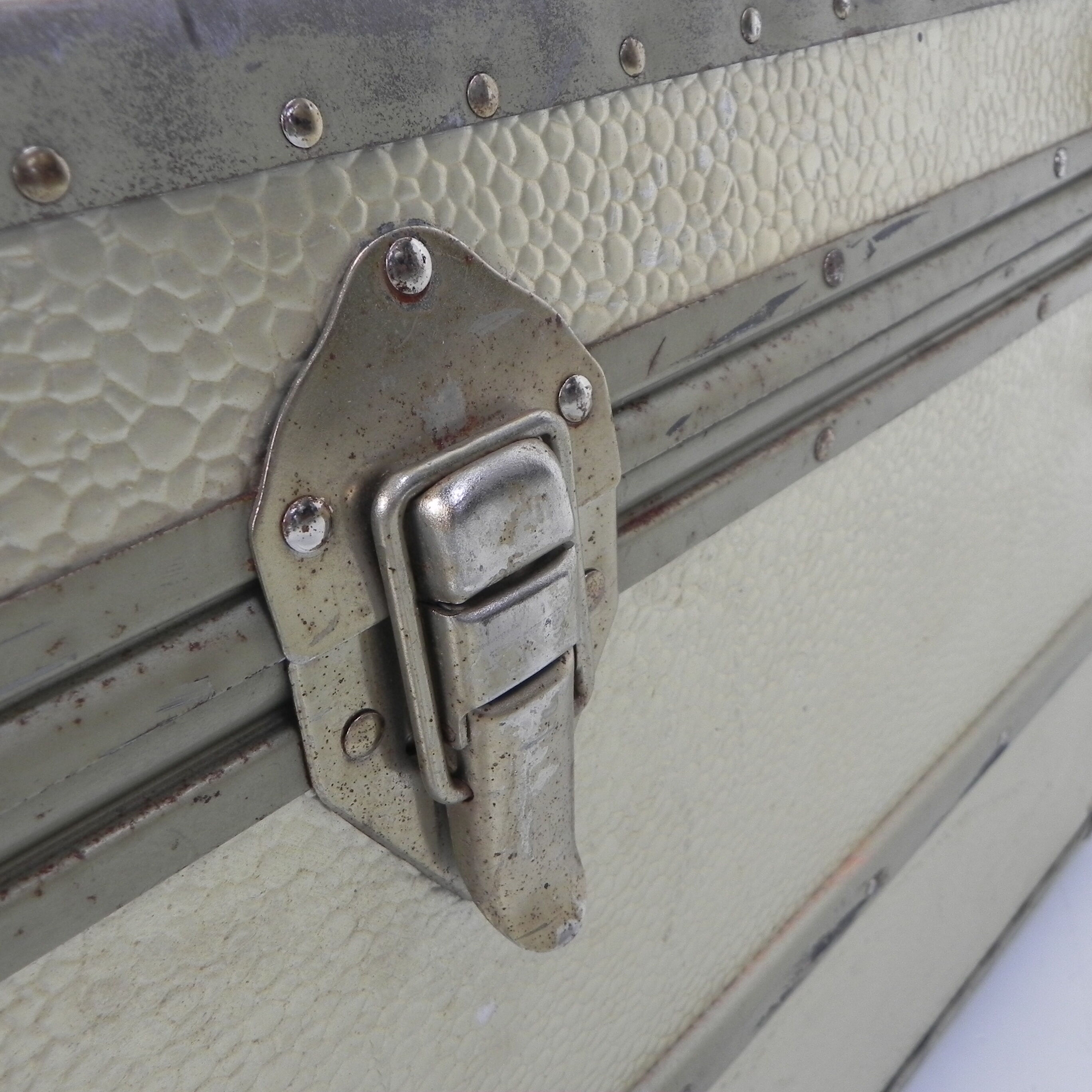 Aluminum clad chest, treasure chest