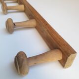 Coat rack 2m, 14 wooden wall hooks
