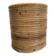 Vintage rattan cache pot in the style of Gabriella Crespi.