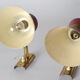 Pair diabolo bordeaux in dating from the 50s wall light