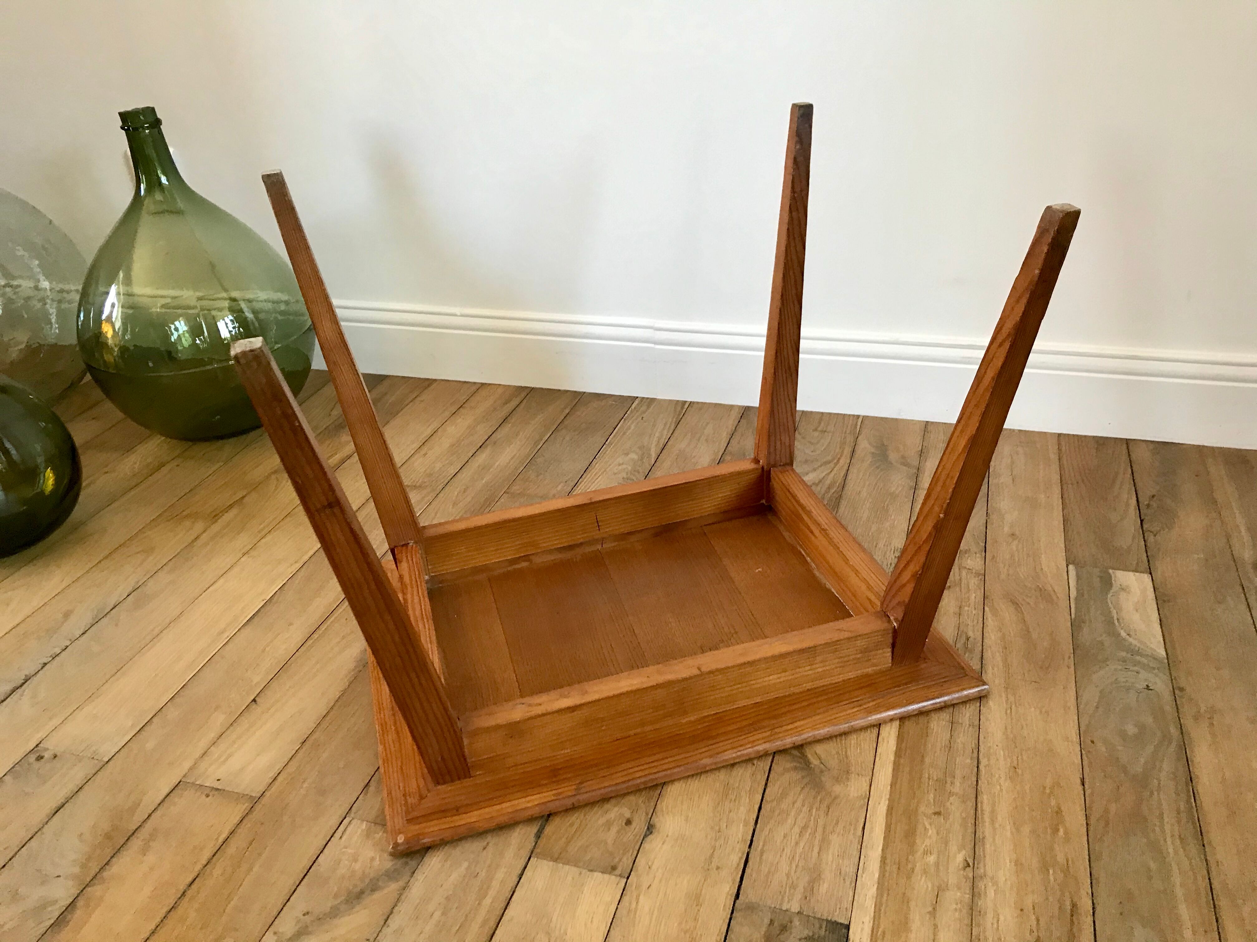 Table basse scandinave en bois années 50-60