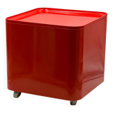 Table rouge Space Age design par Marcello Siard pour Longato, années 70