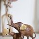 Iron and brass elephants