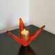 Spanish opaline red glass cup