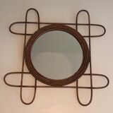 Rattan mirror. circa 1950