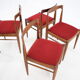 1970s Set of 4 Minimalist Dining Chairs by Drevotvar, Czechoslovakia