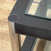 Modern coffee table with glass shelves, 1970s
