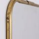 Vintage 60s wall mirror in golden brass italian design