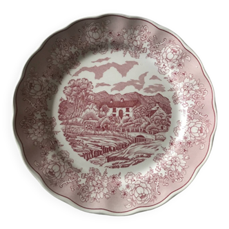 Assiette de présentation vintage Swiss Lanscape