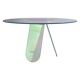Shimmer Circular Table Made of Art Glass and Desgined by Patricia Urquiola