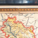 Vintage school map of Lazio and Umbria in Italy