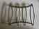 Modernist silver-plated metal trivet, hallmarked 1960