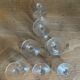 Set of 7 old etched glass stemware