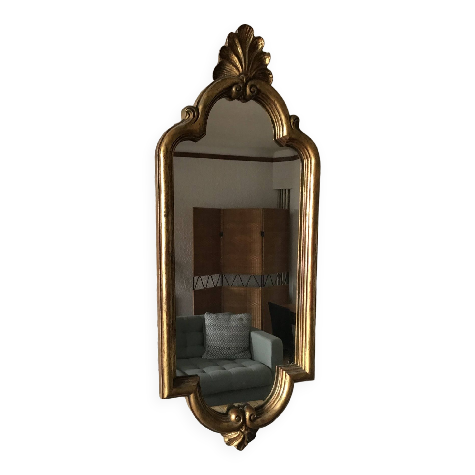 Old gilded wood mirror