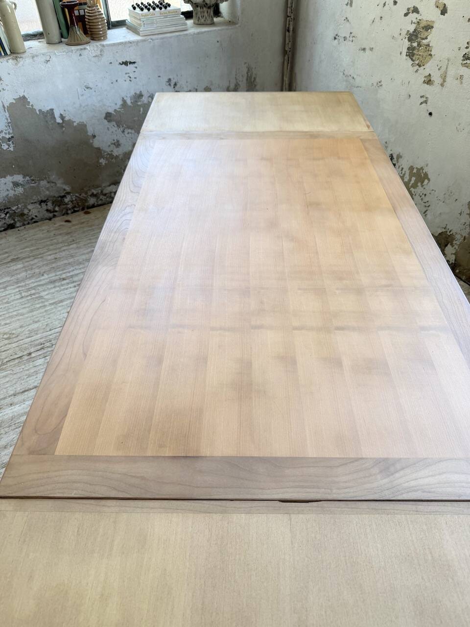 Table de ferme noyer à rallonges 150-250cm